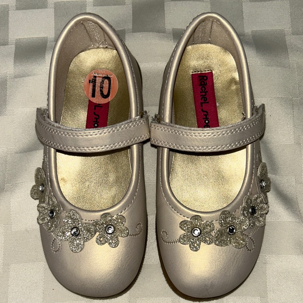 Rachel Shoes Kids' Cream Floral Mary Janes